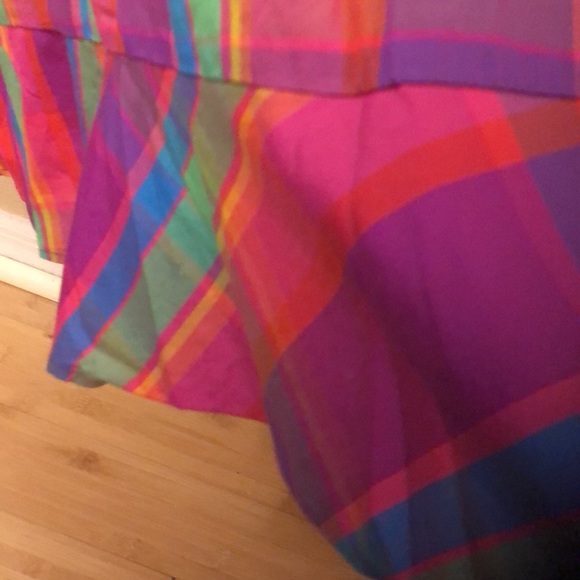 A NEW DAY VIBRANT MADRAS PLAID SUNDRESS • SPAGHETTI STRAPS • FISHTAIL HEM•SZ XXL - Picture 6 of 17